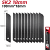 Лезвие для большого ножа "Deli SK2",18 мм, 10 штук - 5