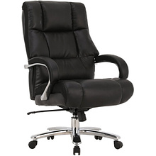 Кресло для руководителя BRABIX "Premium Bomer HD-007", экокожа, хром, черный