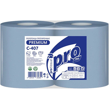 Протирочные полотенца PROtissue, 350 м, 2 слоя, синий - 4