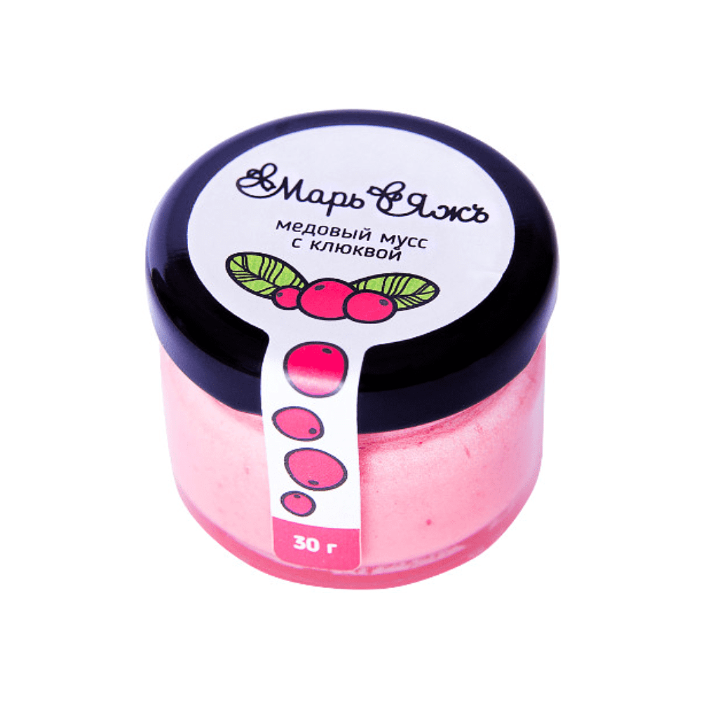 Медовый мусс "МарьЯжъ" с клюквой, 30 гр 