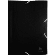 Папка на резинках "Exacompta", A4, 15 мм, полипропилен, черный