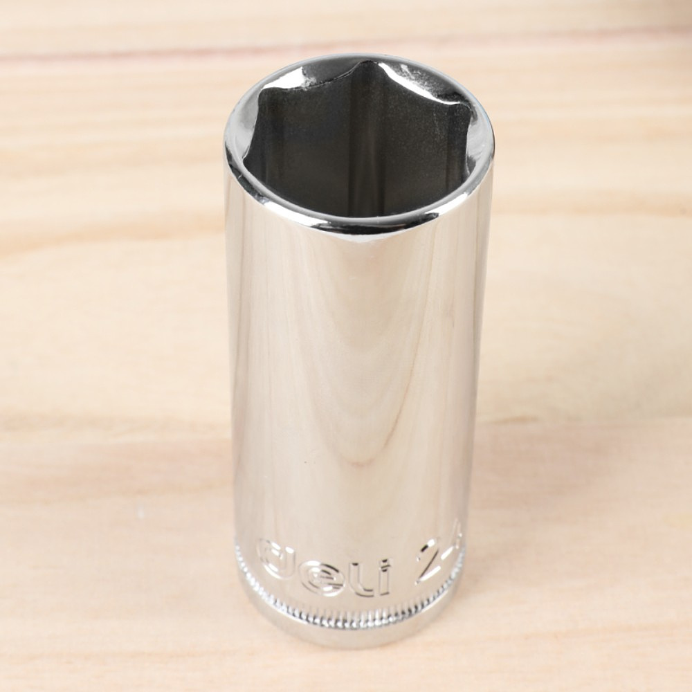 Головка торцевая шестигранная Deli YS EDQ4324 1/2", 24 мм, глубокая, серебристый - 3