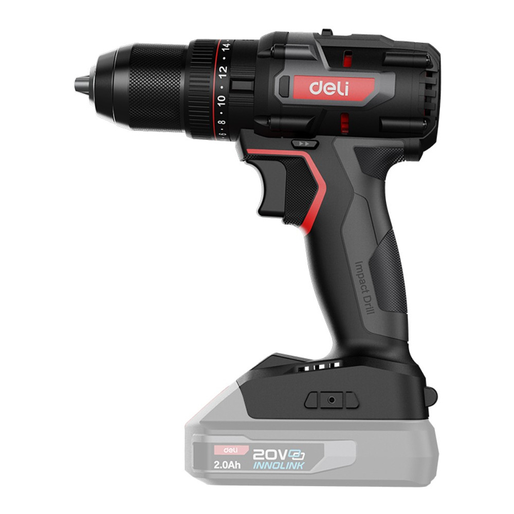 Дрель-шуруповерт Deli RS EDE-CZ20-2, аккум., без аккумуляторов и ЗУ, 20 В, 50 Нм, коробка - 5
