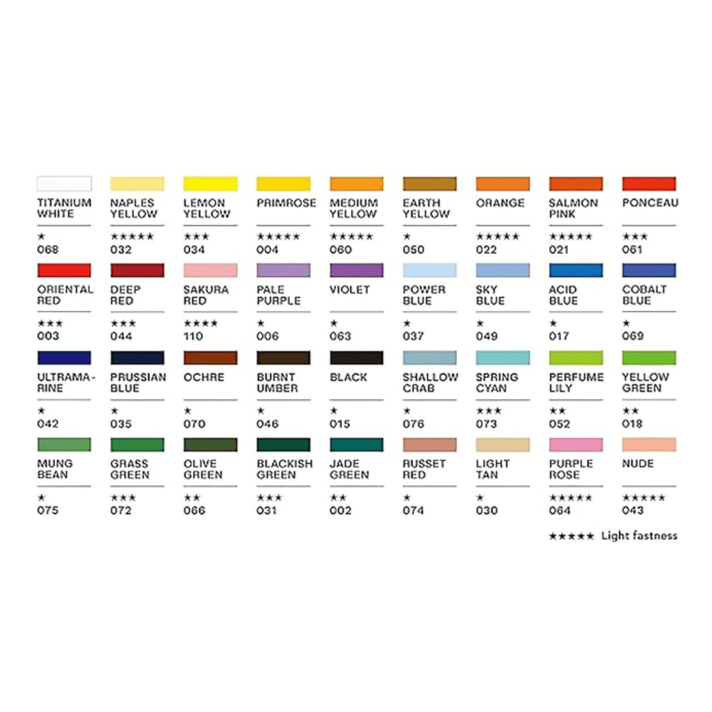 Краски акриловые "Himi.New vision", 36 цветов, тубы - 12