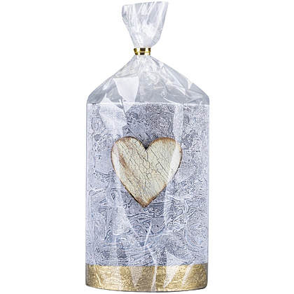 Свеча декоративная "Цилиндр Donau Home Golden Heart", 70х70х100 мм, графит - 2