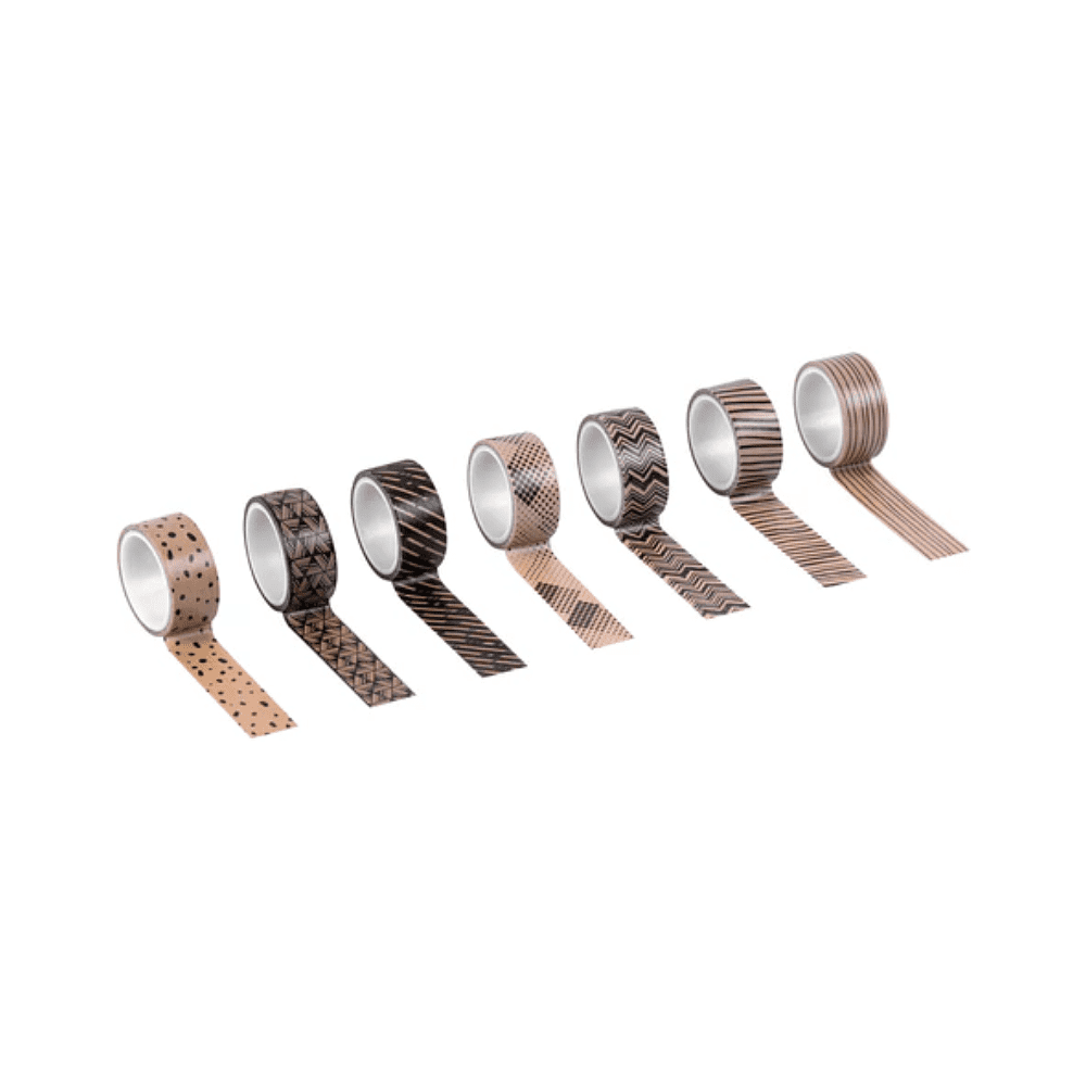 Клейкая лента "Кофейные цвета", 15x3 мм/м, ассорти - 4