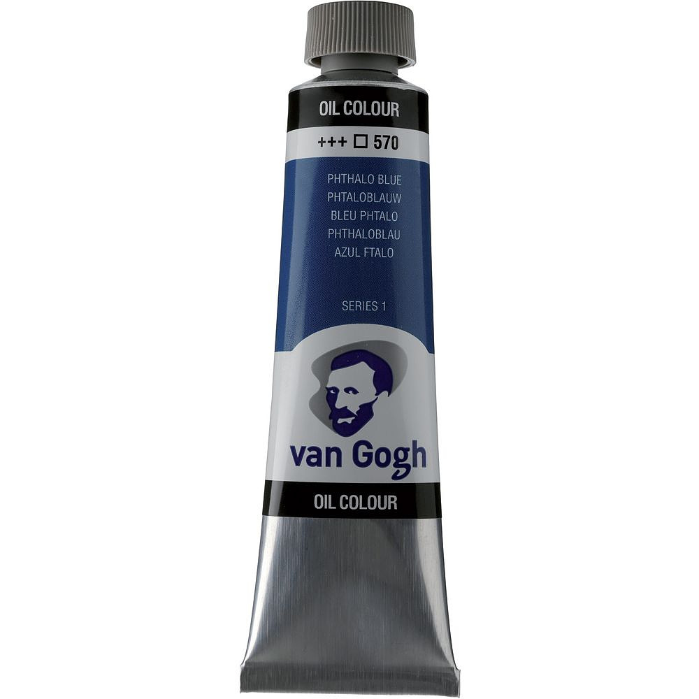 Краски масляные "Van Gogh", 570 синий фталоцианин, 40 мл, туба