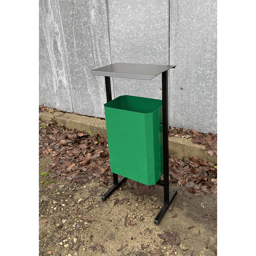 Урна уличная для мусора СТАНДАРТ, 35 л, металл, зелёный - 3