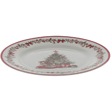 Тарелка фарфоровая "Елка", 19 см, разноцветный