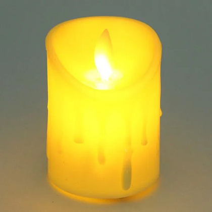 Свеча декоративная "Свеча - Капли воска", 50x70 мм, с подсветкой - 2