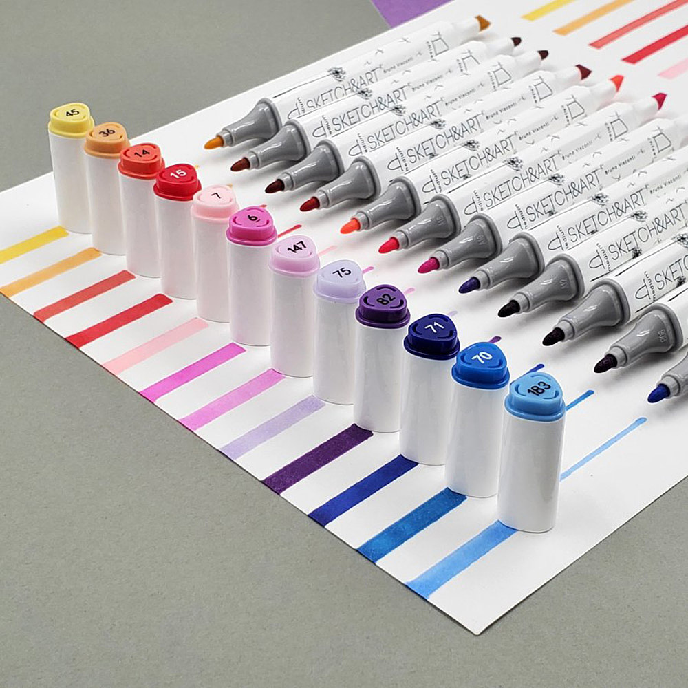 Набор двусторонних маркеров для скетчинга "Sketch&Art", 24 цвета - 4