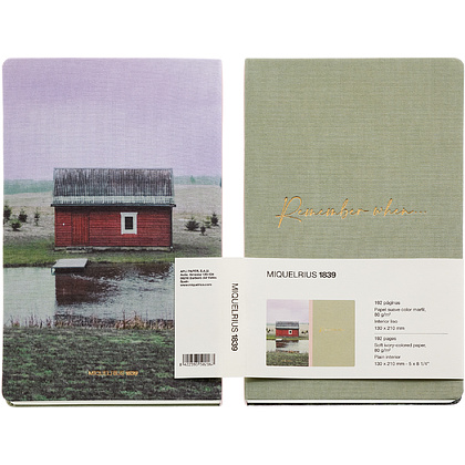 Блокнот Miquelrius "Remember Cottage", А5, 96 листов, нелинованный, зеленый - 6