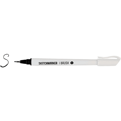 Ручка капиллярная "Sketchmarker brush small", черный - 2