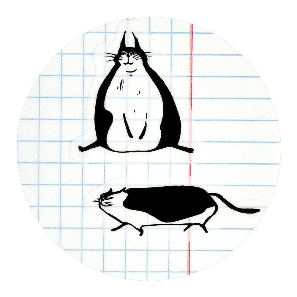 Закладка для книг "Кот", 160 шт, черный, белый - 3