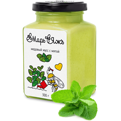 Медовый мусс "МарьЯжъ" с мятой, 300 гр 