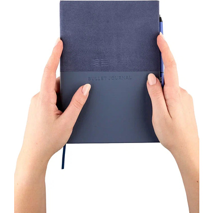 Блокнот "Стихия. Bullet Journal", А5, 80 листов, в точку, сумеречный синий - 19