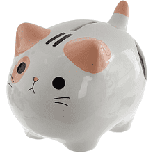 Копилка "Котик 819604", фарфор, белый