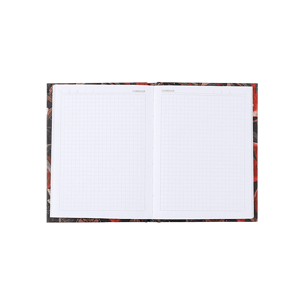 Блокнот "Flora. Гранат", A6, 80 листов, клетка, красный, черный - 4