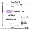 Ручка шариковая автоматическая "San Remo", 1.0 мм, сиреневый, серебристый, стерж. синий - 3