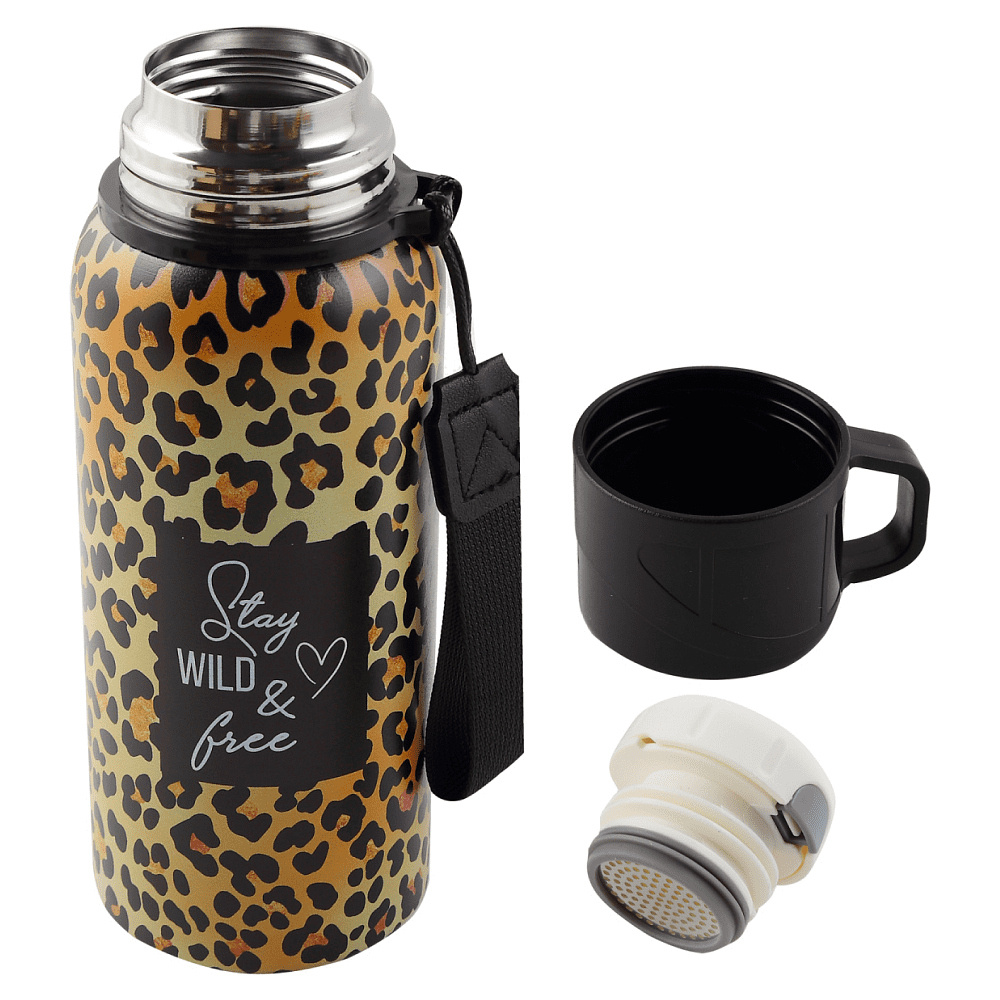 Термос "Леопард", 600 мл, желтый, черный - 2