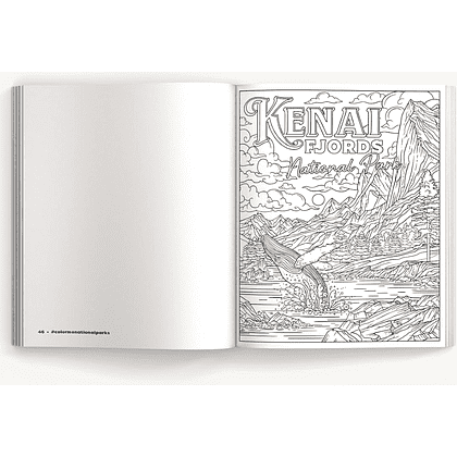 Раскраска на английском языке "Color Me. National Parks. An Adventurous Coloring Book" - 5
