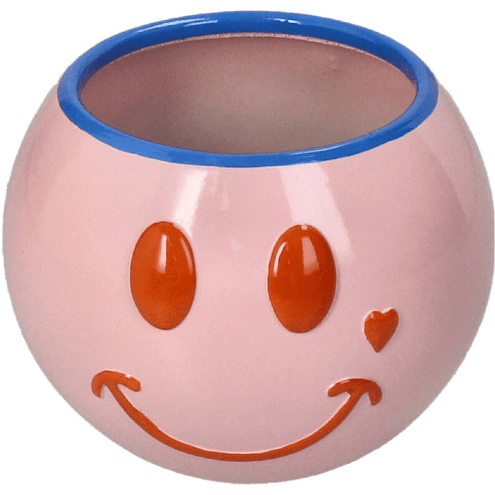 Кашпо "Smiley", полистоун, розовый