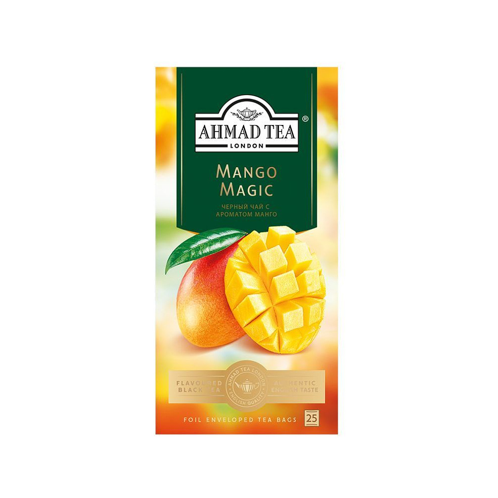 Чай "Ahmad Tea Mango Magic", 25 пакетиков x1.5 гр, черный, с ароматом манго - 2