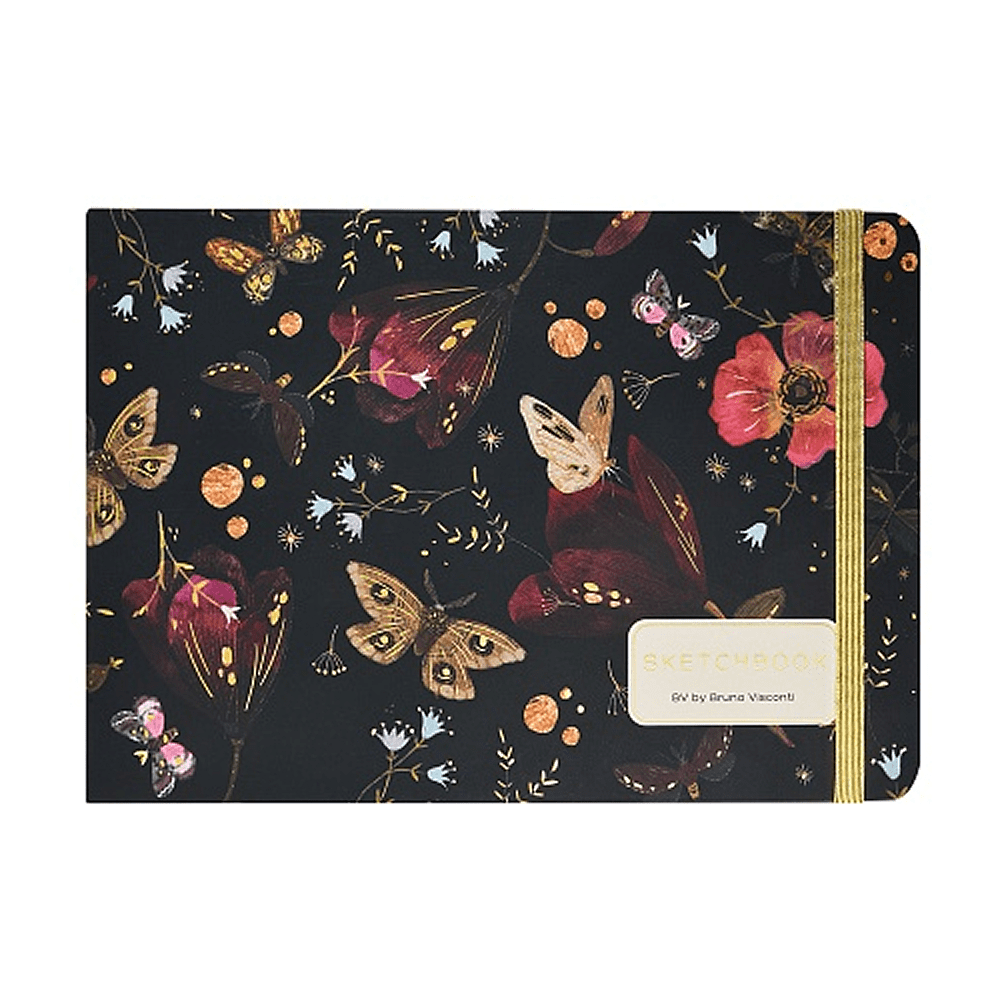 Скетчбук "Fauna. Бабочки. Южная ночь", 14.6х21.3 см, 100 г/м2, 100 листов, черный - 2