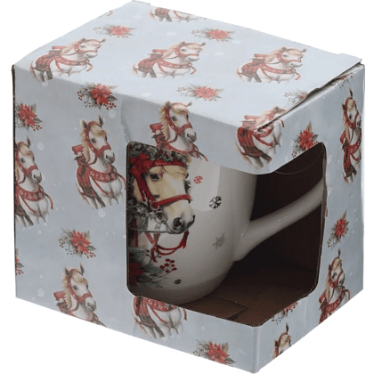 Кружка фарфоровая "Лошадь", 350 мл., разноцветный - 4