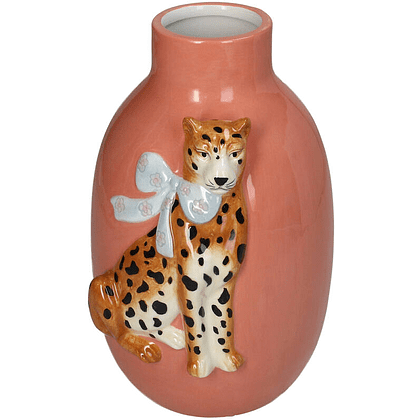 Ваза доломитовая "Leopard", 14.2х11.5х21.2 см, терракотовый