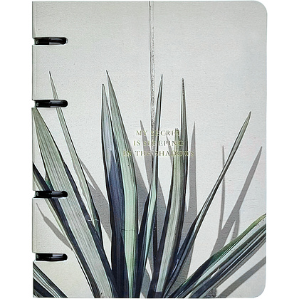Тетрадь на кольцах "Nude пальма", А5, 120 листов, клетка, зеленый, белый