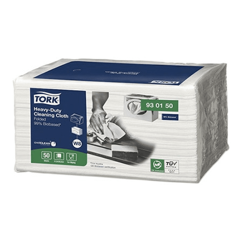 Материал нетканый "Tork Premium BioBased" повышенной прочности в салфетках, W8, 50 шт/упак (930150)