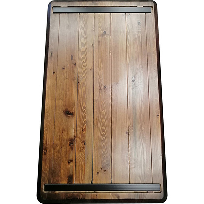 Столешница массив 1300х750х27, Дуб беленый, кромка косая - 3