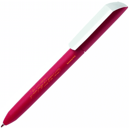 Ручка шариковая автоматическая "Flow Pure MATT. Тот, кто любит, должен разделять участь того, кого он любит", 1.0 мм, серый, белый, стерж. синий