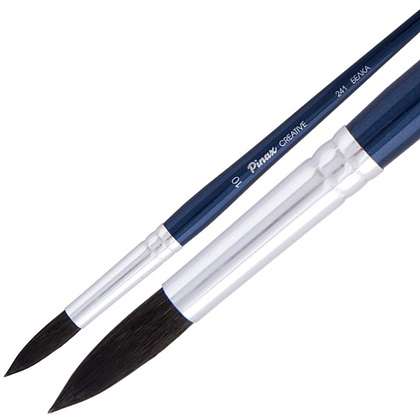 Кисть для рисования "Pinax CREATIVE №8", акварельная, синтетика имитация белки, круглая Кисть для рисования "Pinax CREATIVE №8", акварельная, синтетика имитация белки, круглая