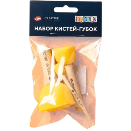 Набор кистей-губок Decola, круглые, 3 шт (15, 30, 50 мм)