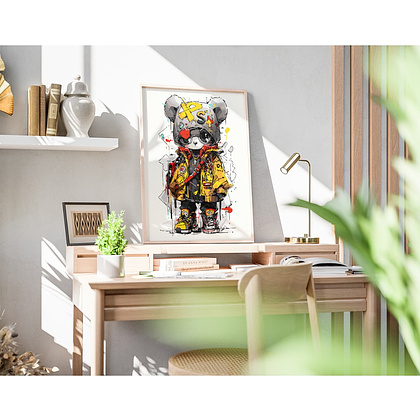 Картина по номерам "Граффити панда" - 5