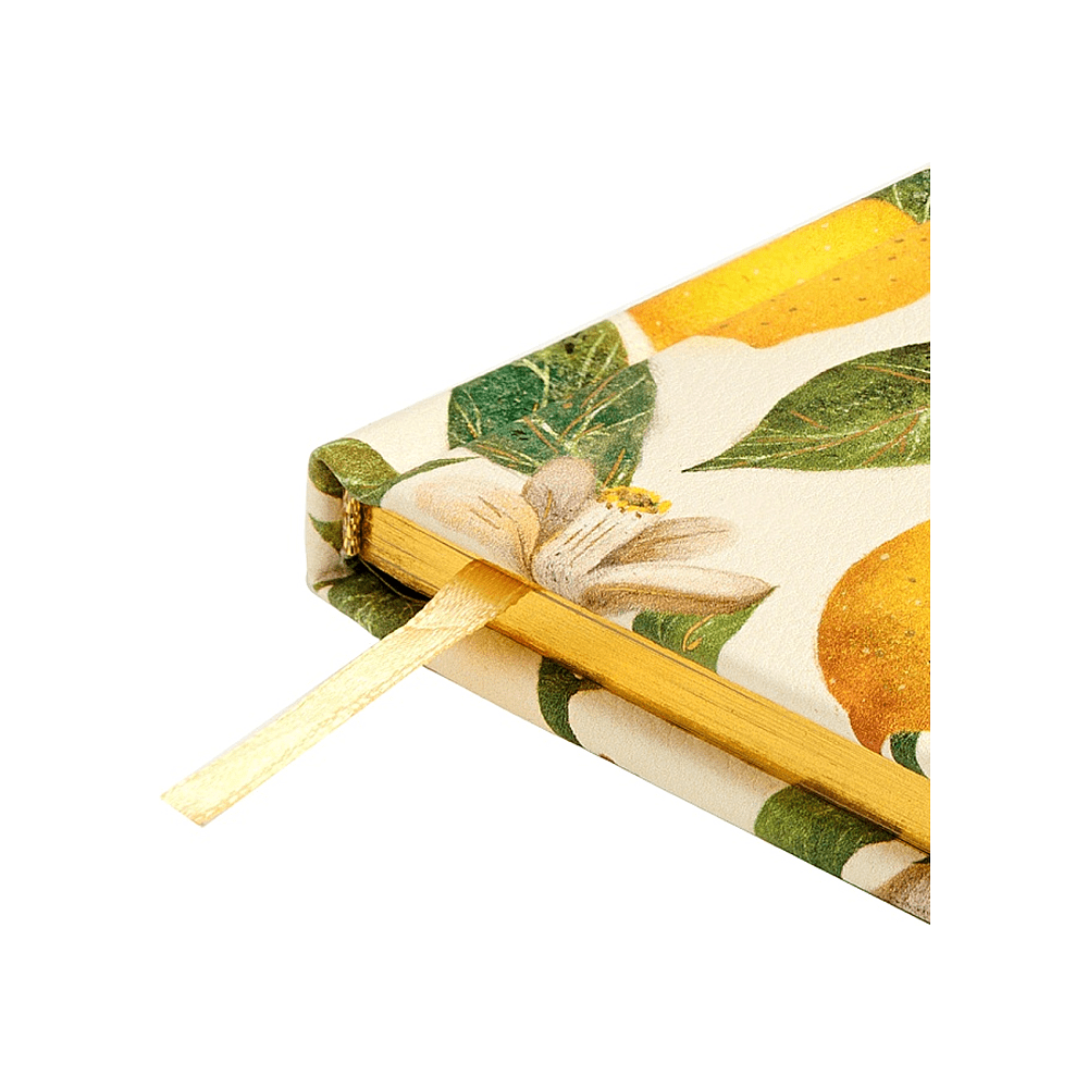 Еженедельник датированный "Flora. Paradise. Lemons" на 2027 год, A6, 128 страницы, линейка, желтый - 4