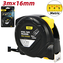 Рулетка Deli YS EDL3799, 3 м х 16 мм, желтый, черный