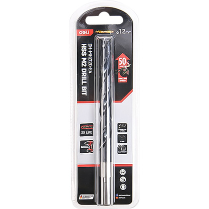 Сверло по металлу Deli RS EDH-MHZ120-E4, 12.0 мм, DIN 338, HSS-TiN - 4 Сверло по металлу Deli RS EDH-MHZ120-E4, 12.0 мм, DIN 338, HSS-TiN - 4