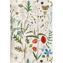 Обложка для паспорта "Flora. Луговые травы" кожзам., белый