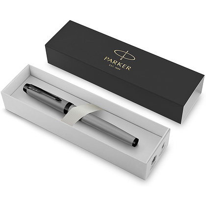 Ручка-роллер Parker "IM Achromatic T317", 0.5 мм, серый, черный, стерж. черный - 6