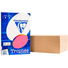 Бумага цветная "Trophée", А4, 100 листов, 80 г/м2, ассорти неон
