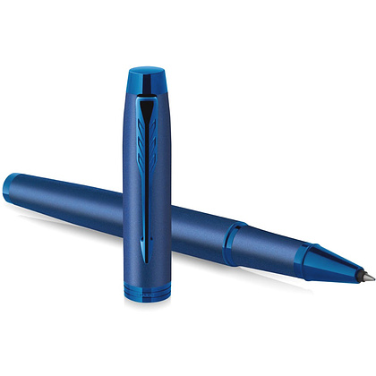 Ручка-роллер Parker "IM Monochrome T328 Blue PVD", 0,5 мм, синий, стерж. черный - 5