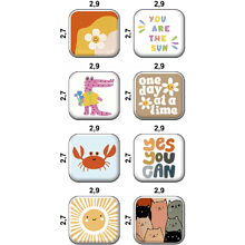 Набор наклеек объемных "Рандом №2", А6, 1 лист, 8 шт.