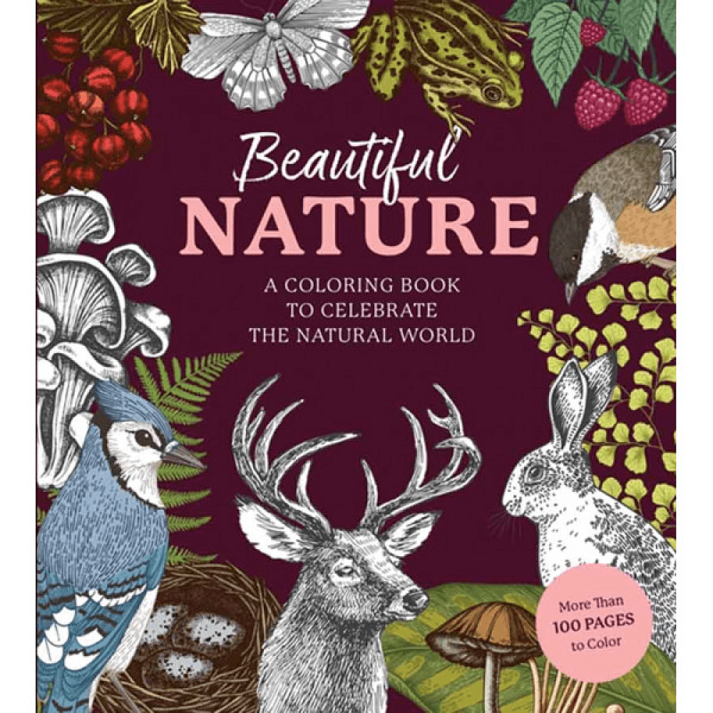Раскраска на английском языке "Beautiful Nature. Celebrate the Natural World in Colour"