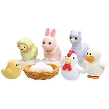 Набор ластиков "IWAKO Chicken and Friends", 7 шт, ассорти