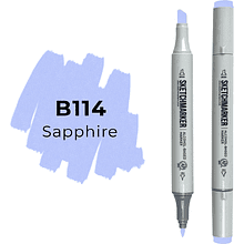 Маркер перманентный двусторонний "Sketchmarker", B114 сапфир