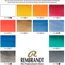Набор красок акварельных пейзажных "Rembrandt", 12 цветов, 10 мл, тубы