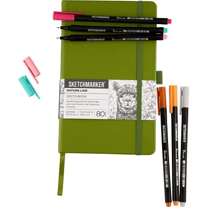 Ручка капиллярная "Sketchmarker Artist fine pen Mid", 6 шт - 2